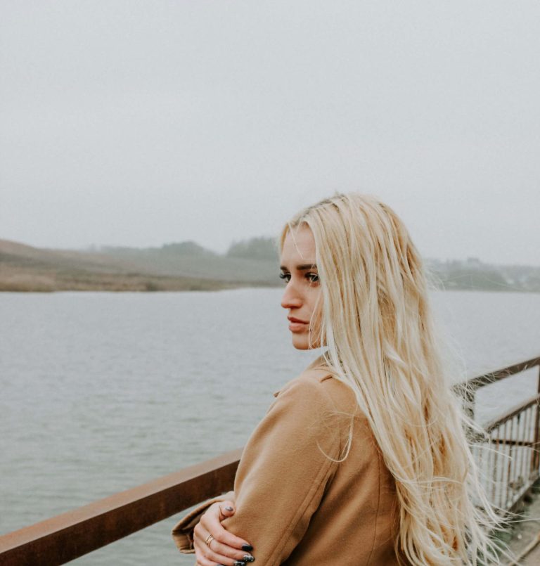 worried woman thinking of her pregnancy